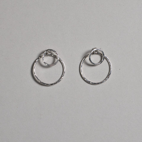 Silver Hoop Ear Jackets by Otis Jaxon