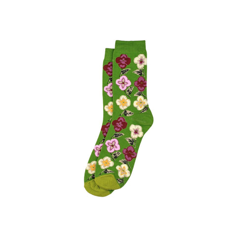 Socks Climbing Flower Green